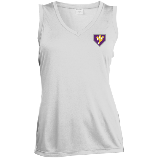 Talons Out Logo Ladies' Sleeveless V-Neck Performance Tee